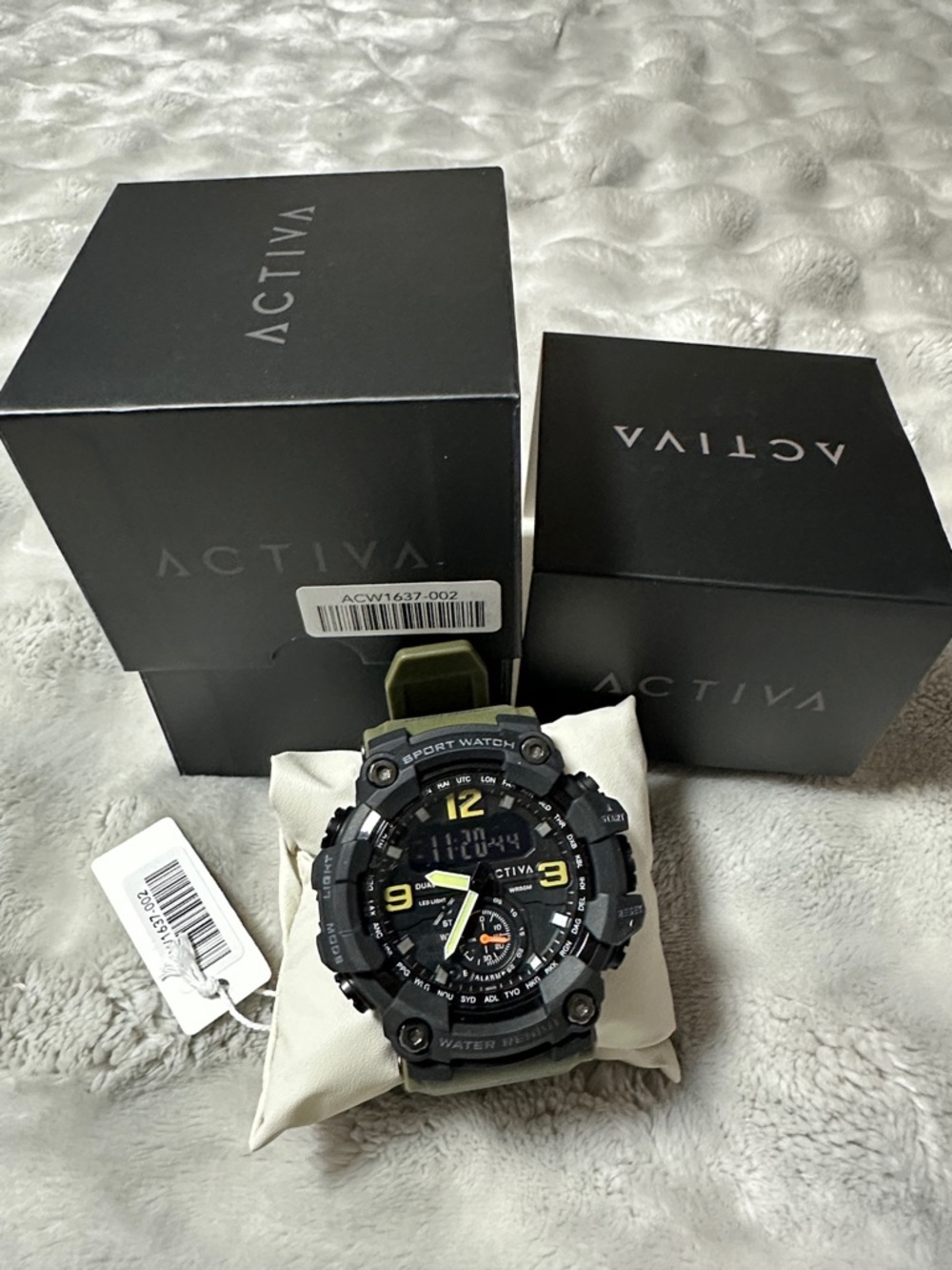Activa x Invicta Dual Time Black Ops Watch Olive Green NWT - Picture 3 of 7